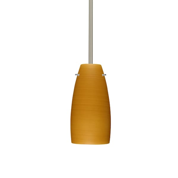 Besa Lighting Tao 10 Stem Pendant, Oak, Satin Nickel Finish, 1x9W LED 1TT-1512OK-LED-SN - main